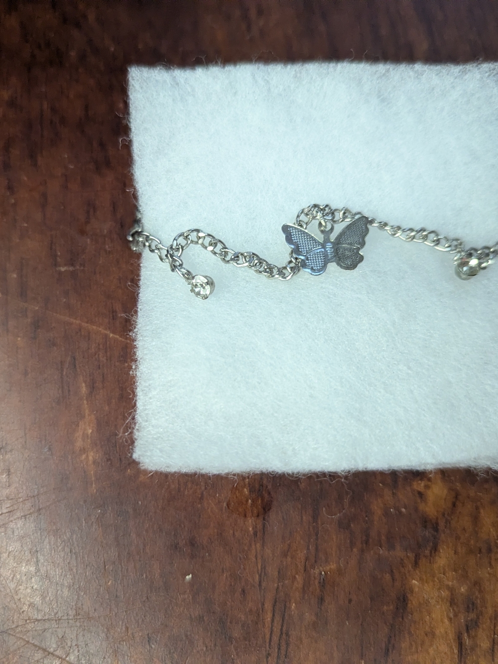 Silver Butterfly Chain Bracelet - Women's Jewelry